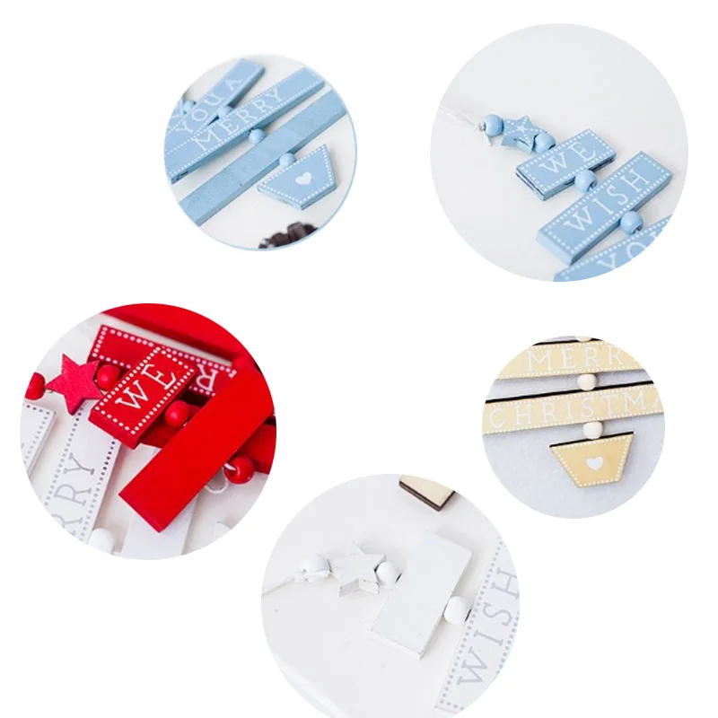 Рождественская елка украшения деревянные веселые рождественские буквы подвески