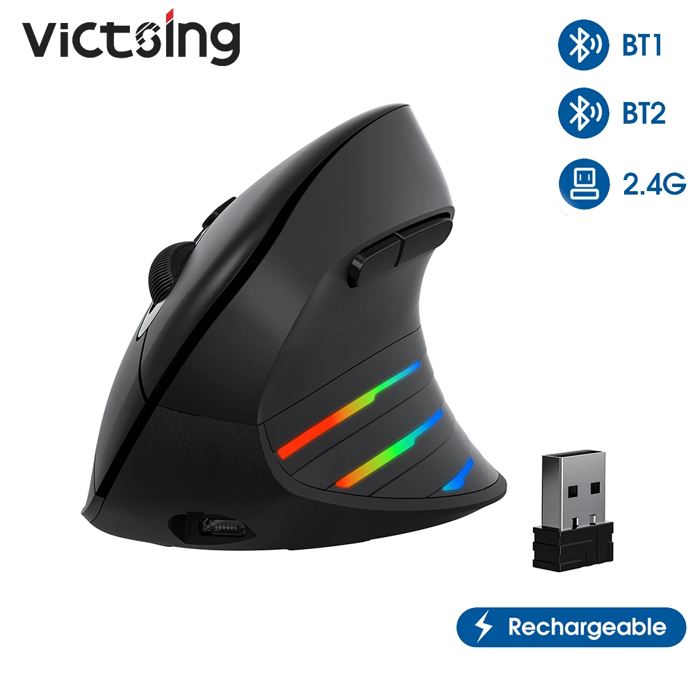 Мышь Компьютерная VicTsing PC324 3 режима Bluetooth + 2 4 ГГц 5 регулируемых DPI|Мыши| |