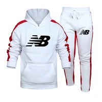 2021 nb new mens tracksuit%ef%bc%8ccotton casual warm sports chic hoodie%ef%bc%8cthick sweaters thick trousers 2 pieces boutique mens clot