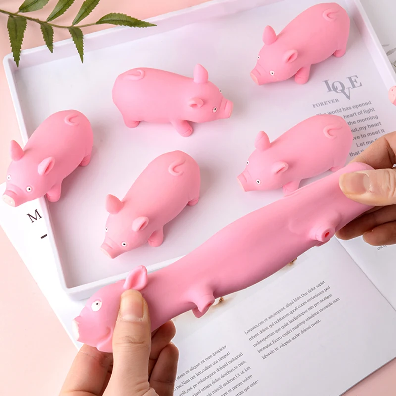 Фото Антистрессовая сжимаемая игрушка милая розовая свинка сжимаемые игрушки снятие
