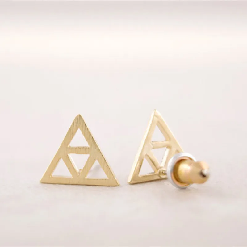 

Fashion Triangle studs Earrings For Women Three Color Optional