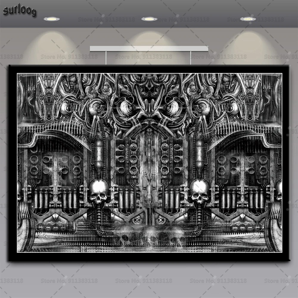 Плакаты и принты Hr Giger Li II инопланетянин ужас настенные художественные картины