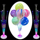 Подставка для воздушных шаров 75 см, 7 трубок, светодиодный светильник, держатель для воздушных шаров, пластиковый баллон, аксессуары для дней рождения, свадьбы, вечеринки