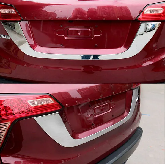 Хромированная накладка на заднюю крышку багажника номерной знак литье задних