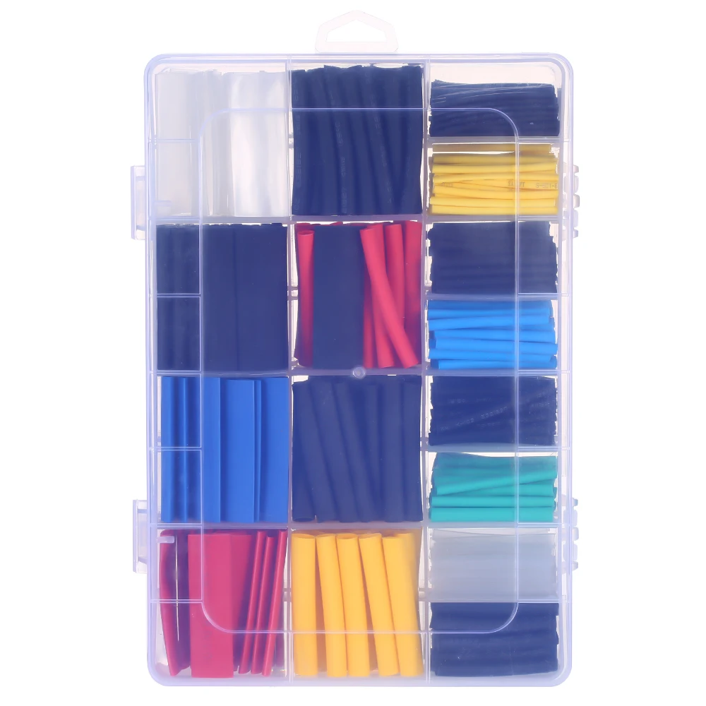 580 шт. Ассорти 2:1 полиолефина Термоусадочные трубки не содержащий галогенов