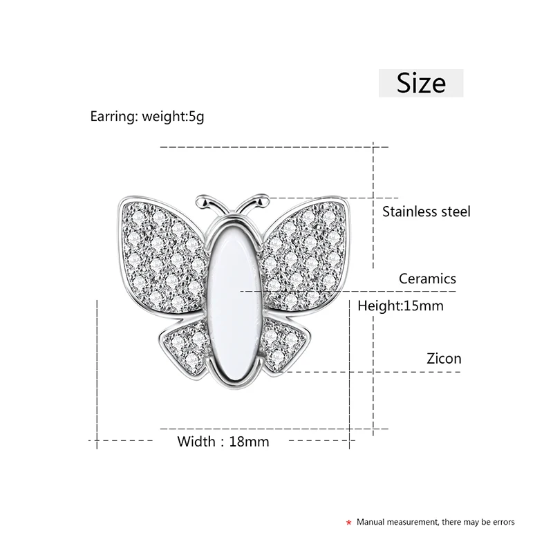 Европейские серьги-бабочки черно-белая цветная дрель вечерние аксессуары