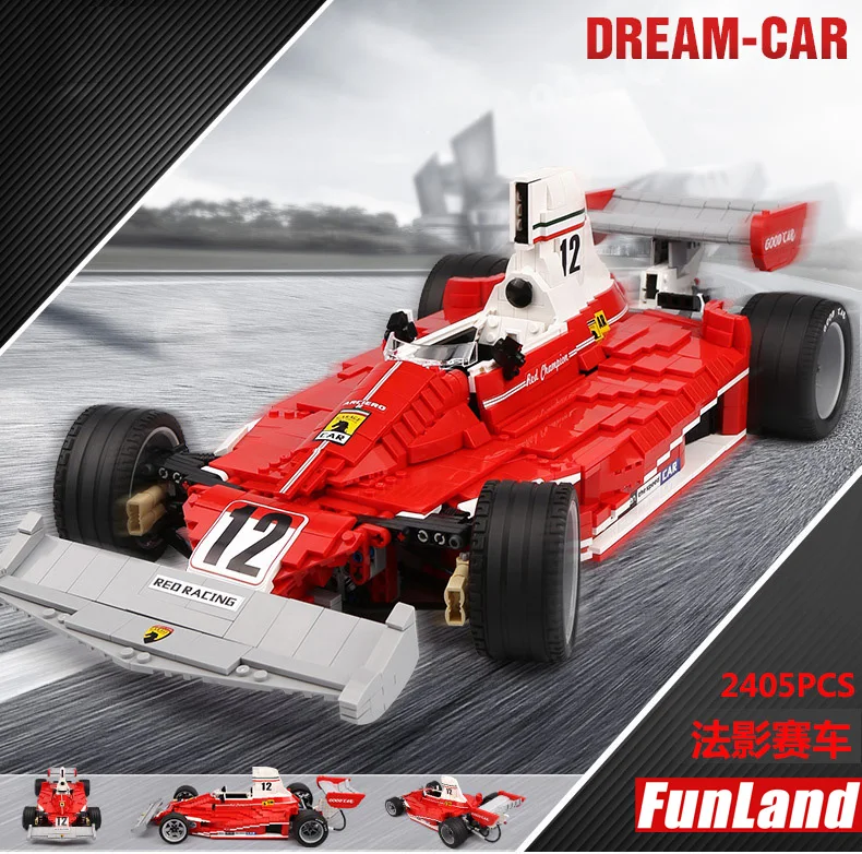 Технический автомобиль Франция Ferra гоночная команда moc конструктор супер F1