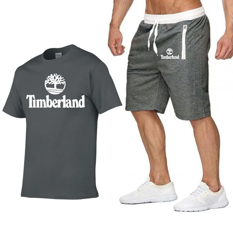 

Спортивный костюм мужской из двух предметов, футболка и шорты, брендовая одежда для спорта, костюм для мужа, летняя одежда