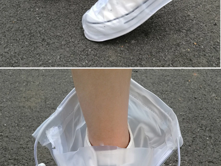 1 Pair Of PVC Waterproof Shoe Covers Reusable Overshoe Thickening Unisex Non-slip Rain Boots Set Fishing Waterproof Rain Boots