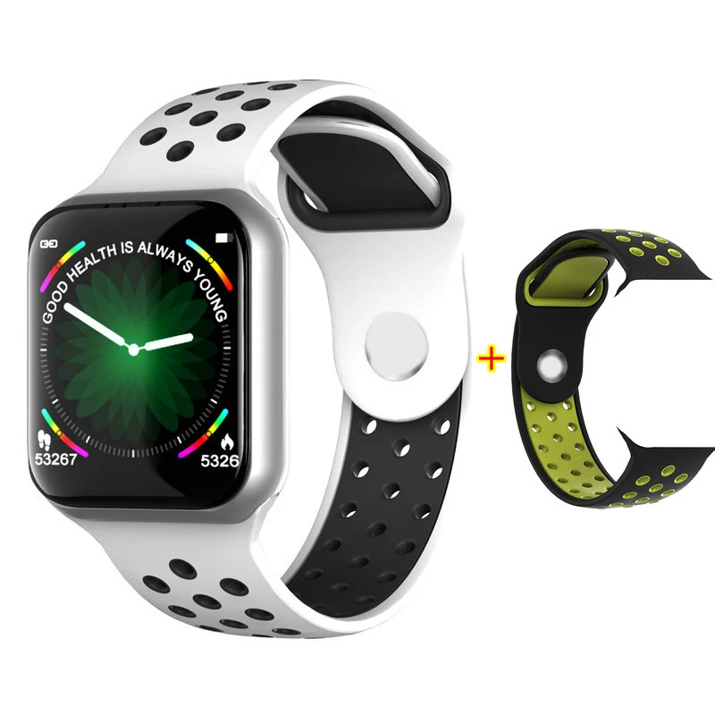 add 1 strap IP68 Водонепроницаемые F8 Bluetooth умные часы с монитором сердечного ритма Смарт-часы 1,3 дюймов экран расстояние шагов калории спортивные умные часы - Цвет: add 1 strap