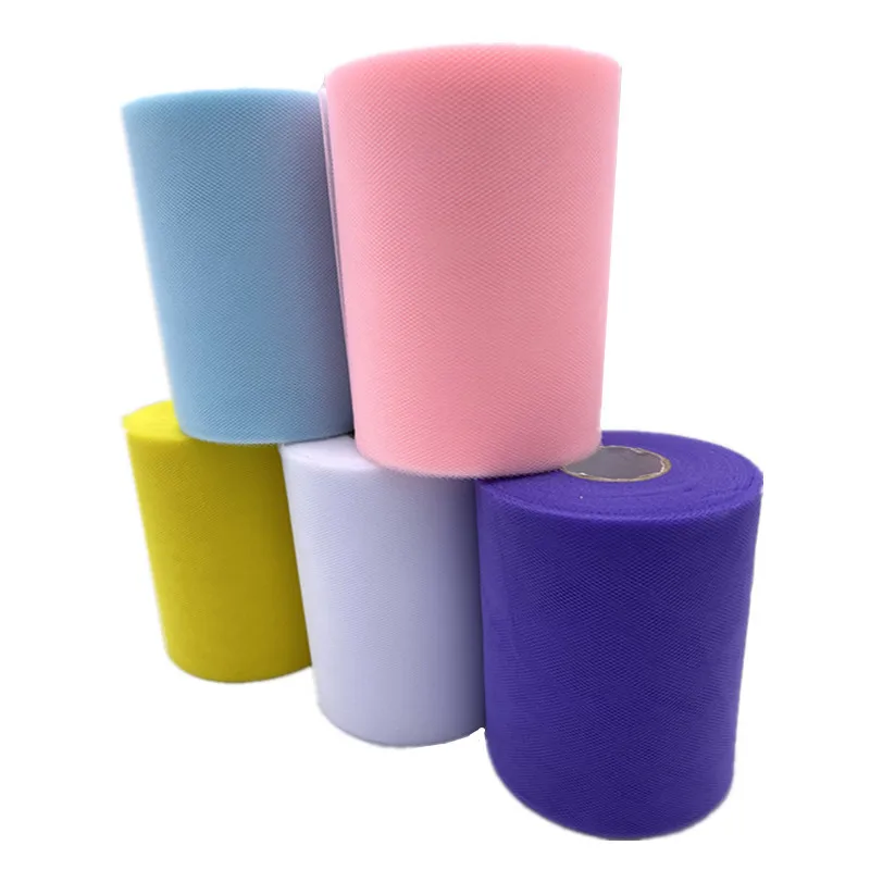 

Tulle Roll Spool White Organza Roll Tulle Fabric 100 Yards 15Cm Tutu Skirt Girl Baby Shower Decorations Wedding Party Supplies