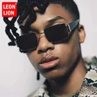 LeonLion зеркальные очки в стиле ретро, Для мужчин 2021 прямоугольные солнцезащитные очки Для мужчин Брендовая Дизайнерская обувь очки Для женщин Для мужчин Роскошные Винтаж Oculos De Sol Feminino