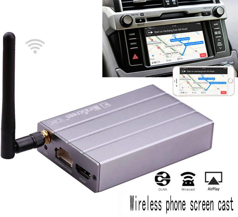 MiraScreen C1 автомобильный HDMI ТВ-карта беспроводной WiFi Miracast DLNA Airplay CVBS мультимедийный дисплей электронный ключ IOS Andriod телефон на автомобиль