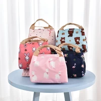 cartoon lunch box tote bag food fresh thermal insulated lunch bags cooler for boys girls kids school picnic bento bag wholesale