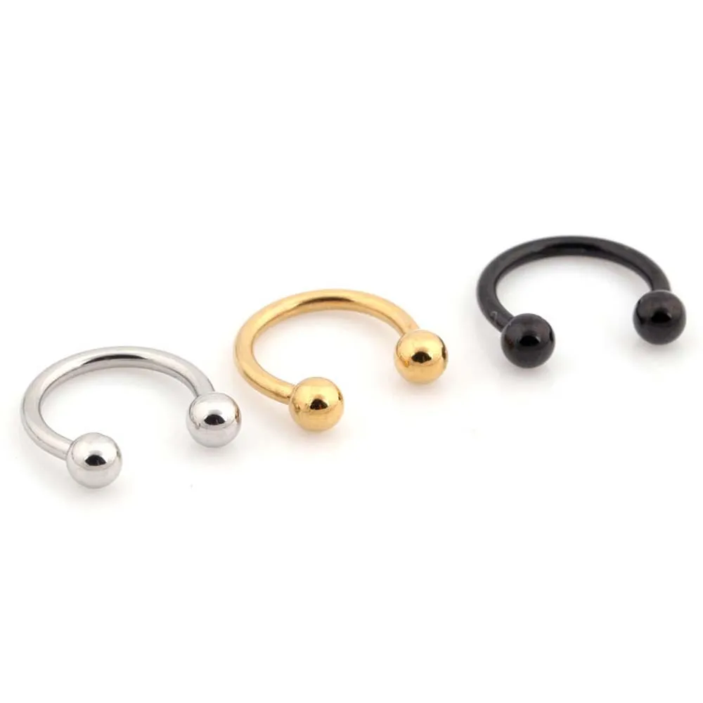 1 шт. С образные кольца для носа с имитацией перегородки серьги пусеты пирсинга
