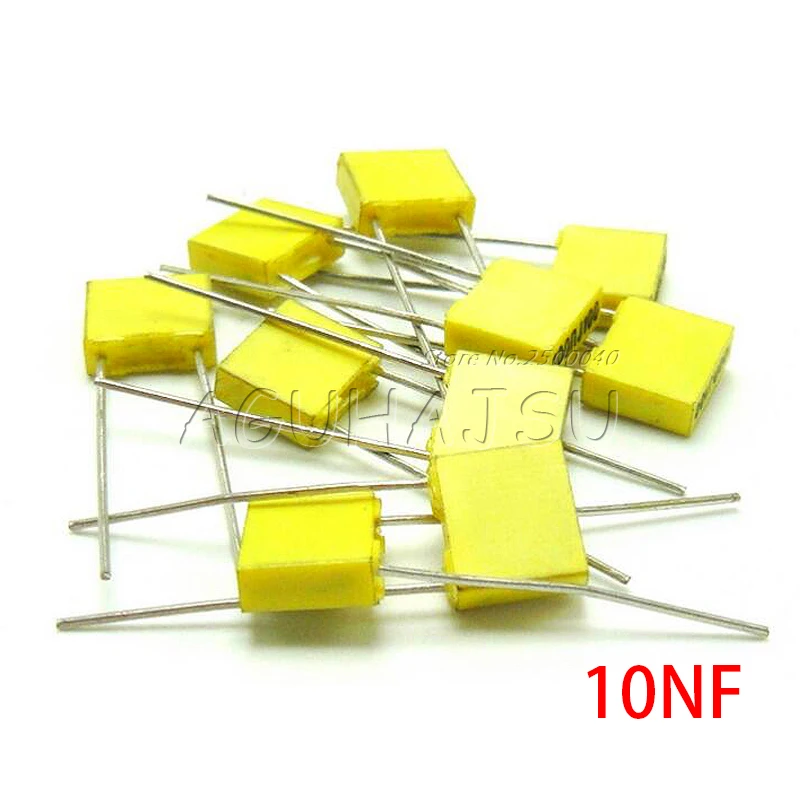 

20 шт., конденсатор 0,01 мкФ, конденсатор X2, В переменного тока, 10 мм, конденсатор из полипропиленовой пленки X2 10 нФ