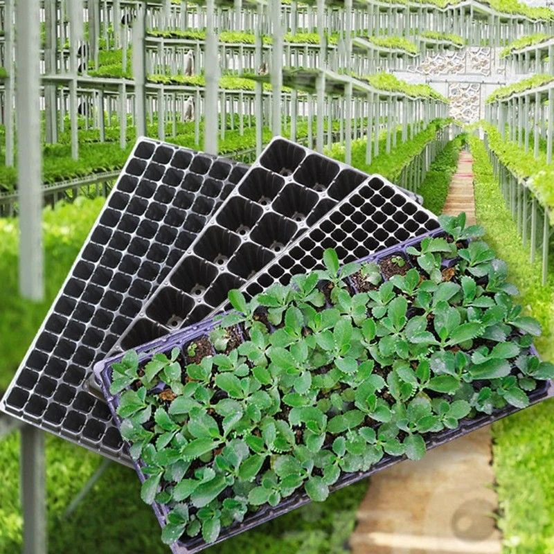 

72/105/128 Cells Seedling Starter Tray Extra Strength Seed Germination Plant Flower Pots Nursery Grow Box Propagation For Garden