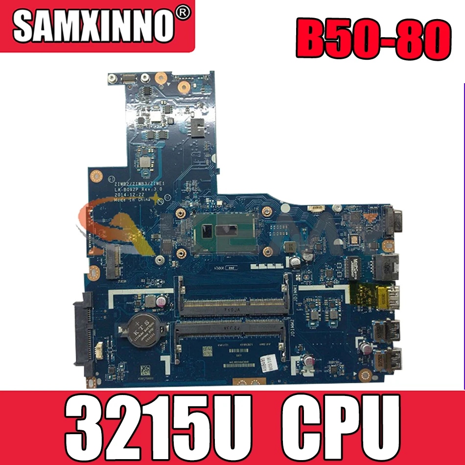 Akemy ZIWB2/ZIWB3/ZIWE1 LA-B092P материнская плата для ноутбука Lenovo B50-80 N50-80 Материнская
