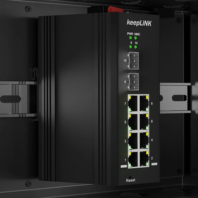 L2 + промышленный 8-портовый 10/100/1000T 802.3af/at PoE 2-портовый 100/1000X SFP управляемый