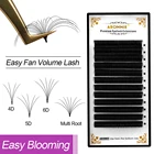 Ресницы для наращивания Abonnie Easy Fanning, цветущие расширяющиеся ресницы, русский объем, ресницы с автоматическим веером, изгиб