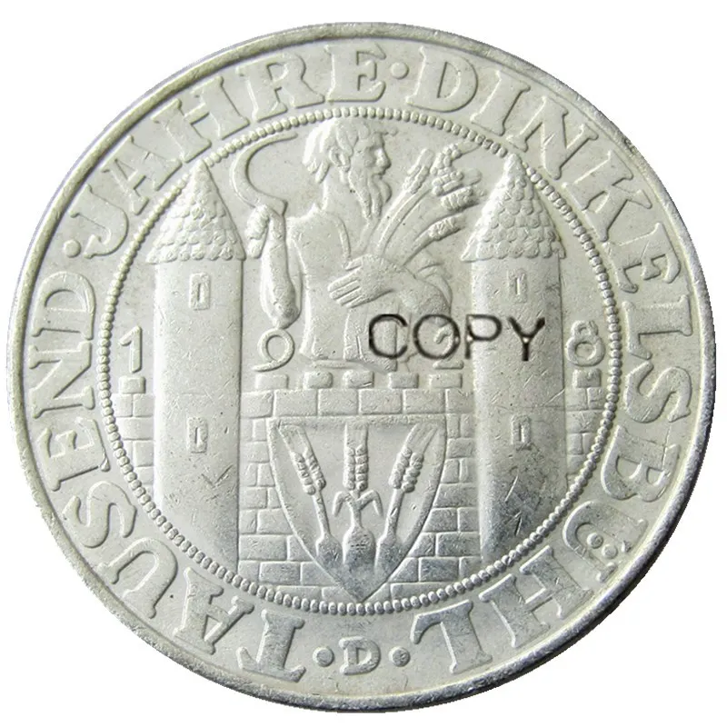 RARE GERMANY WEIMAR REPUBLIC 1928D 3 REICHSMARK Silver Plated Copy Coin | Дом и сад