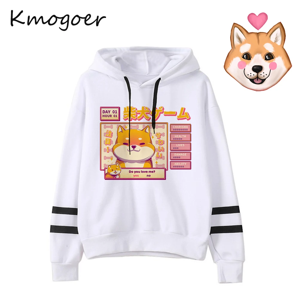 Толстовка с капюшоном Kawaii Shiba Inu Смешные Толстовки в стиле Харадзюку женские