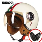 Мотоциклетный шлем BEON 110b, винтажный шлем для скутера с открытым лицом, 34
