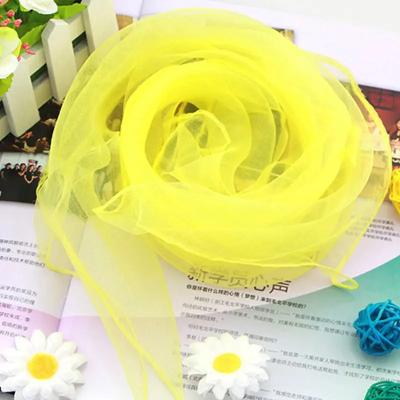 CPDD 12Pcs Women Girl Square Juggling Chiffon Dance Scarves Magic Tricks Performance Props Kindergarten Candy Color Movement |