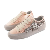 glitter crystals womens sneakers comfortable ladies trainers rhinestones sneaker wedding flats 2020 autumn casual shoes woman