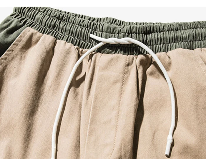 Брюки карго мужские с несколькими карманами эластичные джоггеры боковыми