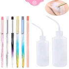 Новый хрустальная ресница щеточка для чистки чистой для мойки бутылок локоть длинная трубка узкий носок Красота Уход Инструмент для макияжа ресницы аксессуары