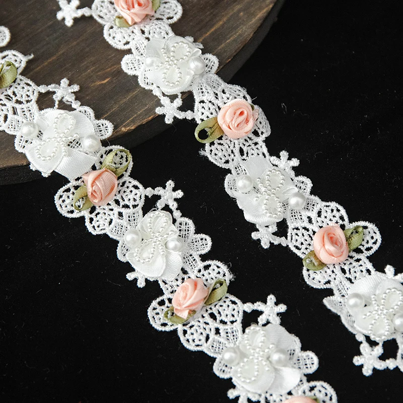 Кружева для рукоделия 3D Цветочная вышивка ткань свадебное платье Декор