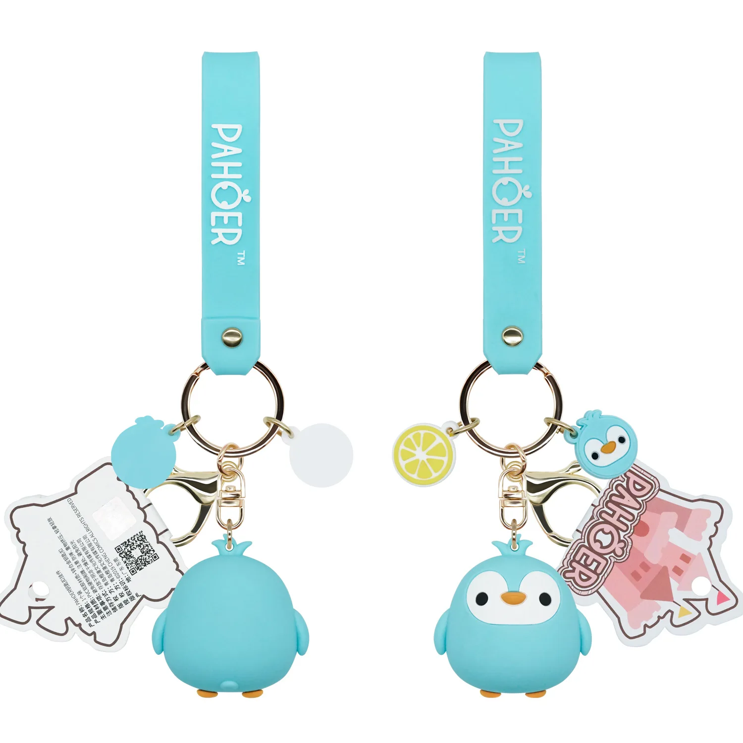 

Silicone Small Animals Keychain Creative Cartoon Crab Squirrel Cow Penguin Bag Backpack Car Key Accessories Pendant Keyring Gift