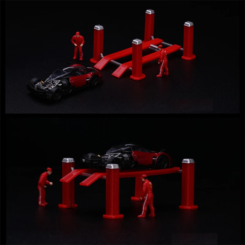 Minature 1:64 модель автомобиля мини ремонтный магазин инструмент двойной пост Лифт