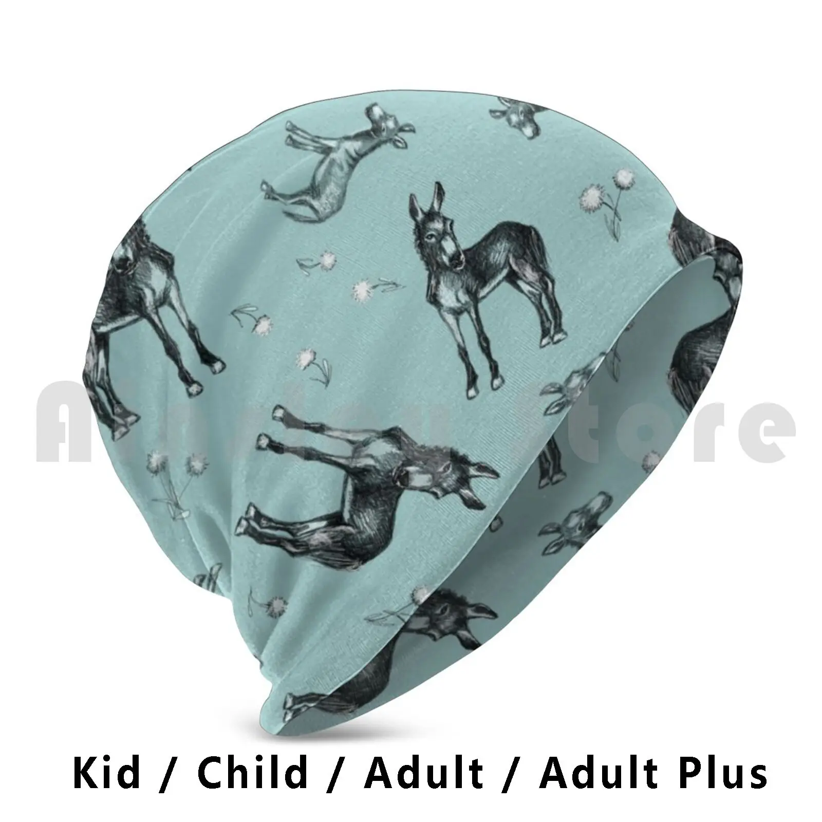 

Вязаная шапка с рисунком донов и одуванчиков, 1109