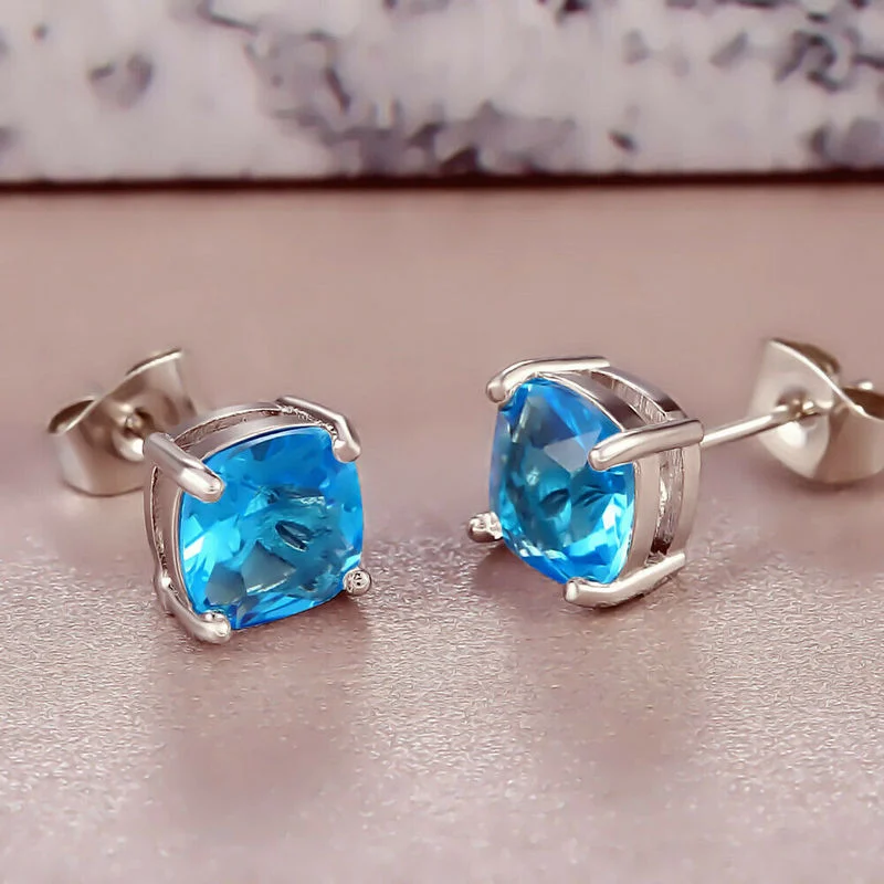 

Fashion Women Square Zircon Earrings Party Jewelry Gifts