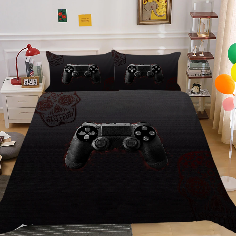 

Game Handle Bedding Sets King Size Duvet Cover Set Boys Bedclothes Modern Home Bed Set Pillowcase