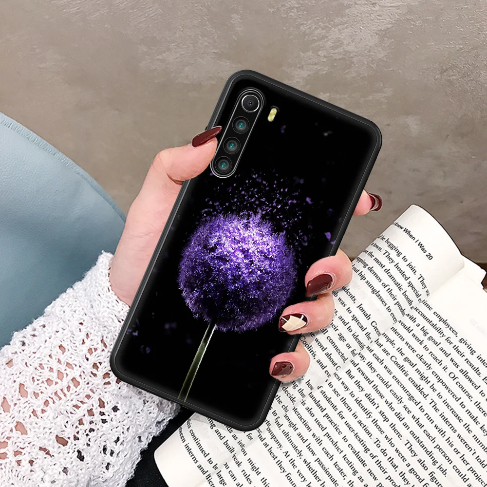 

simple lavender flower Phone Case For Xiaomi Redmi Note 7 8 8T 9 9S 4X 7 7A 9A K30 Pro Ultra black Prime Silicone Shell Luxury