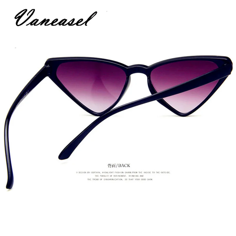 VANEASEL Sexy Ladies Brand Designer Sunglasses Women Luxury Plastic Sun Girls Glasses Female Classic Retro Cat Eye Oculos De Sol |