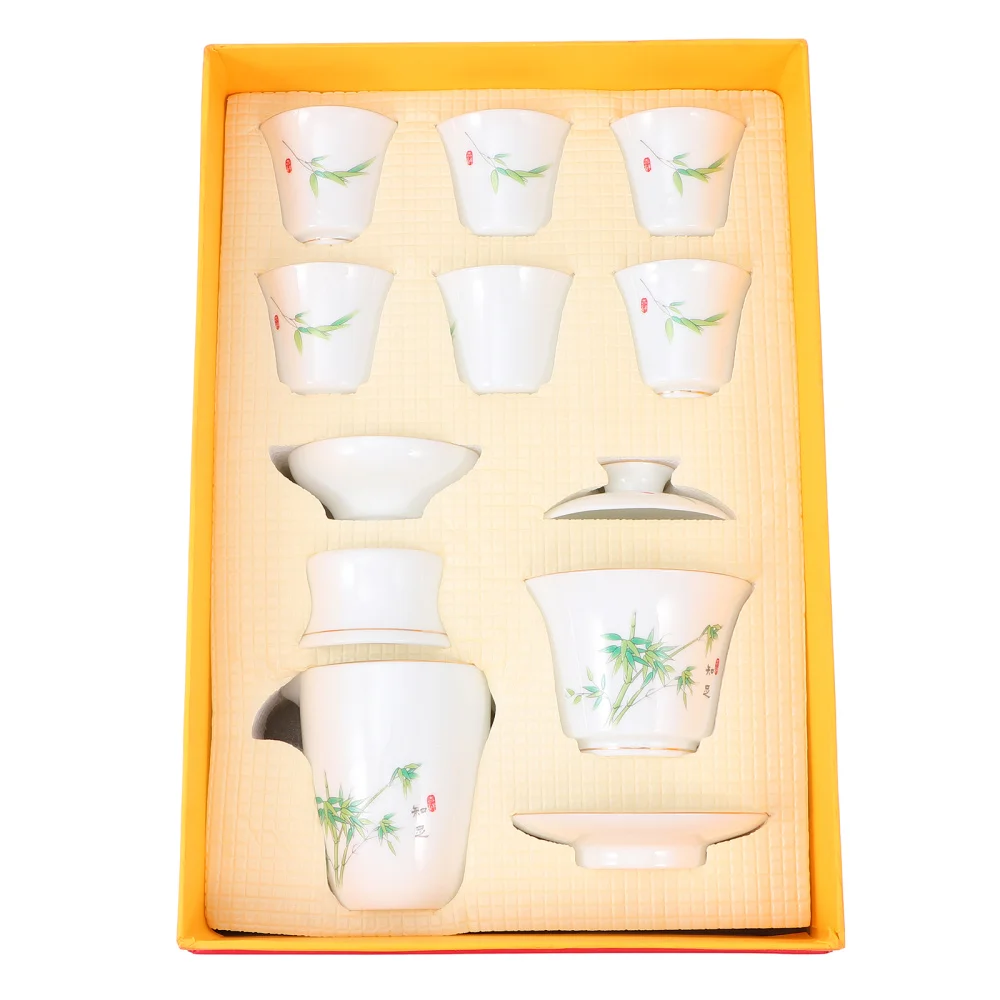 

1 Set Ceramic Tea Cup Set Chinese Kung Fu Tea Cups Teapot Set Travel Teaware