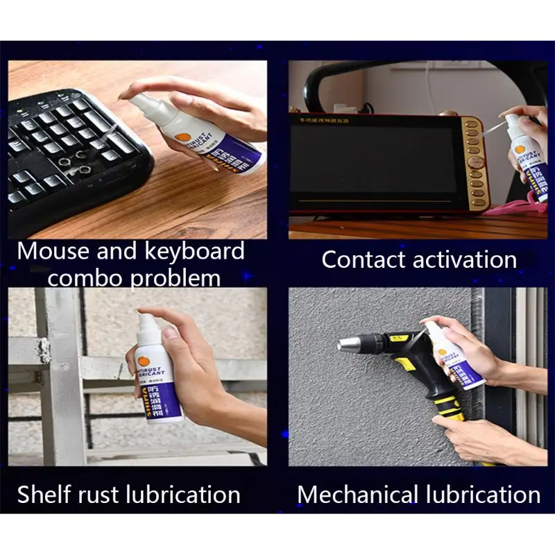 

Rust Inhibitor Rust Remover Derusting Spray Car Maintenance Cleaning 100ml Multi-purpose Anti-rust Lubricant T21E