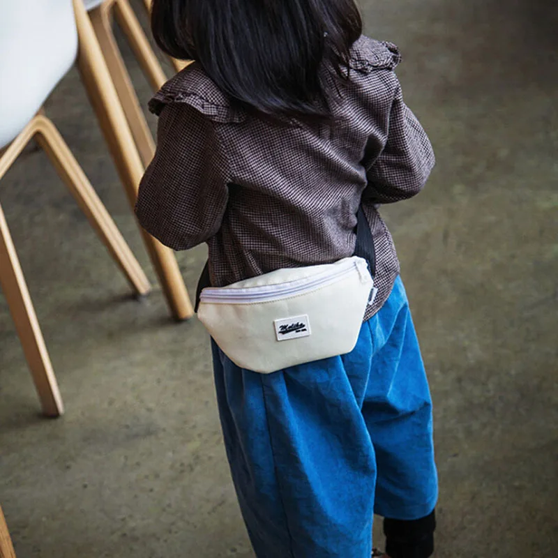 

New Cartoon Waist Bag Boy Girl Belt Bags Child Fanny Pack Canvas Shoulder Crossbody Banana Chest Bag Kids Hip Purse