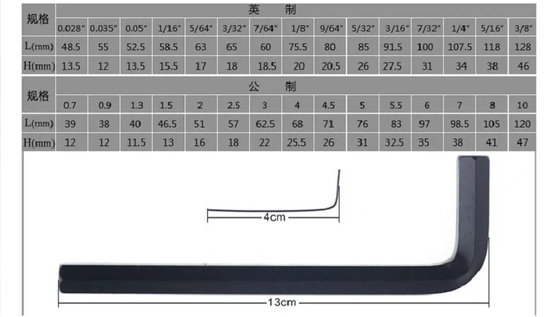30x шестигранный гаечный ключ набор длинная короткая рука с коробкой 0 7-10 мм