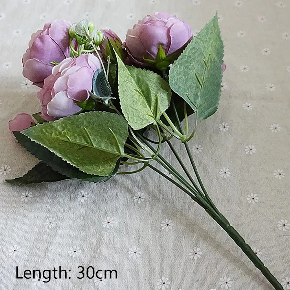 Искусственный цветок искусственный Камелия имитация 5 голов букет вечерние