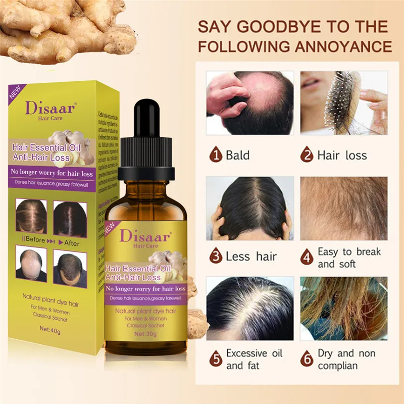 

DIsaar Hair Growth Essential Oil Hair-restorer Prevent Hair Loss Treatment Fast Grow Hair Repair Pilatory Promote Hair Growth