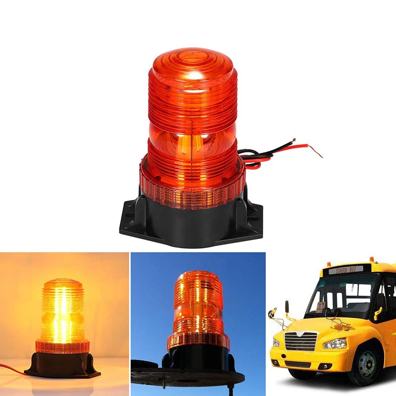 

Warning Light 10-110V Vehicle Flashing School Bus Light Traffic Safety Strobe Signal Light Signal Lamp LED Forklift Engineering