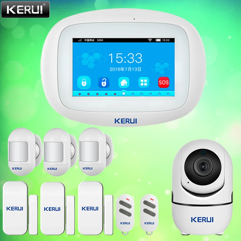 Охранное устройство KERUI K52 с защитой от кражи сигнализация Wi Fi GSM 4 3 дюйма TFT