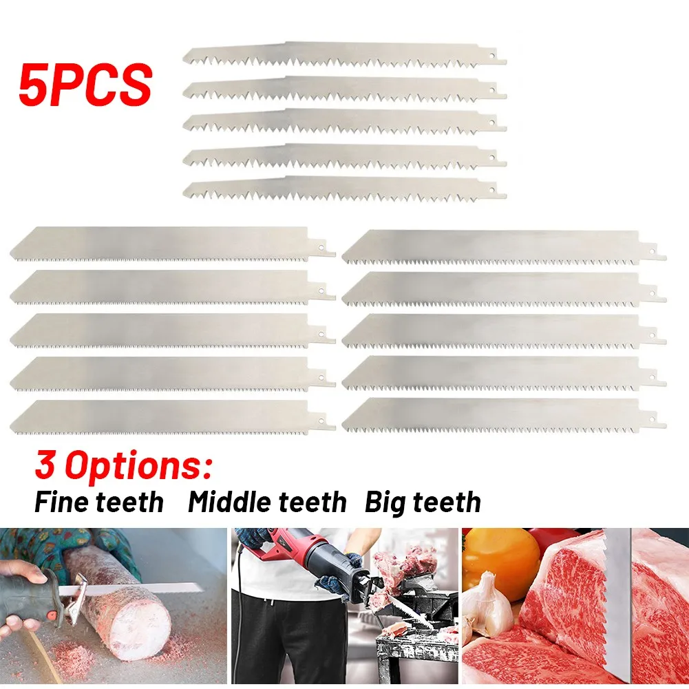

5 pcs Reciprocating Saw Blades Stainless steel Cutting Ice Frozen Meat Spare