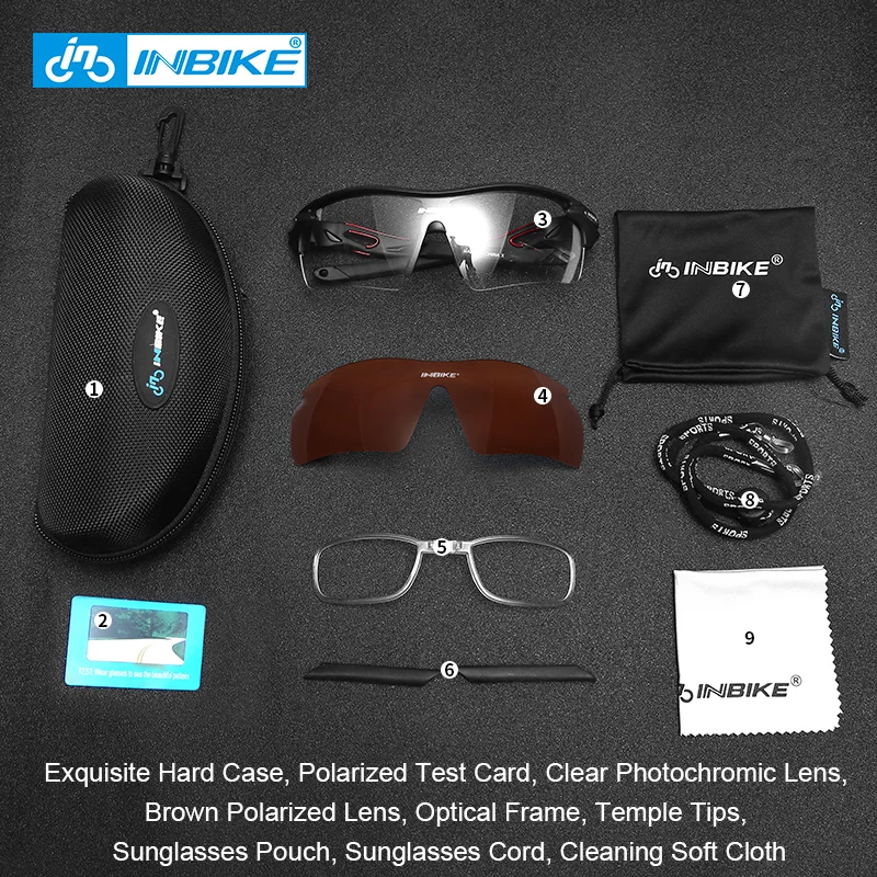 INBIKE фотохромные спортивные очки ветрозащитные велосипедные MTB дорожный