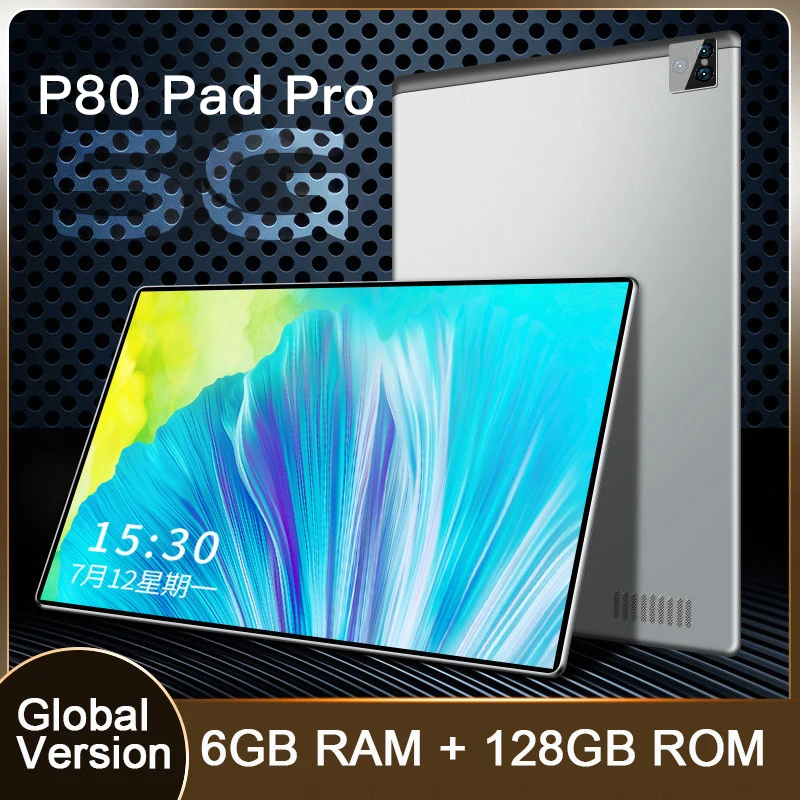 

Tablets P80 Pad Pro 6GB RAM 128GB ROM Tablete 8 inch Octa Core Android 10.0 tablet android Dual Call GPS Google Play tablette PC